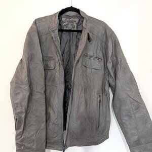 Calvin Klein Gray “Leather” Jacket, Size XL